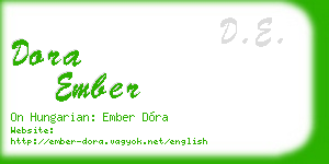 dora ember business card